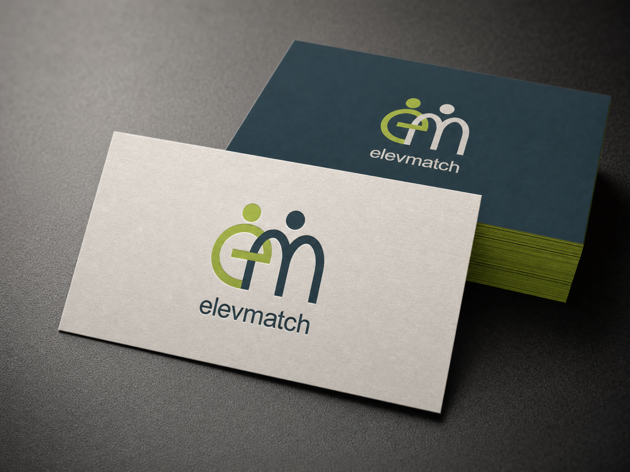Elevmatch Logo Mockup - Business Card